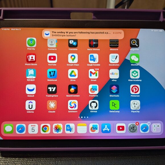 iPad mini 6GEN /256GB (purple) with box + origami case + paperlike and more - Picture 4 of 14